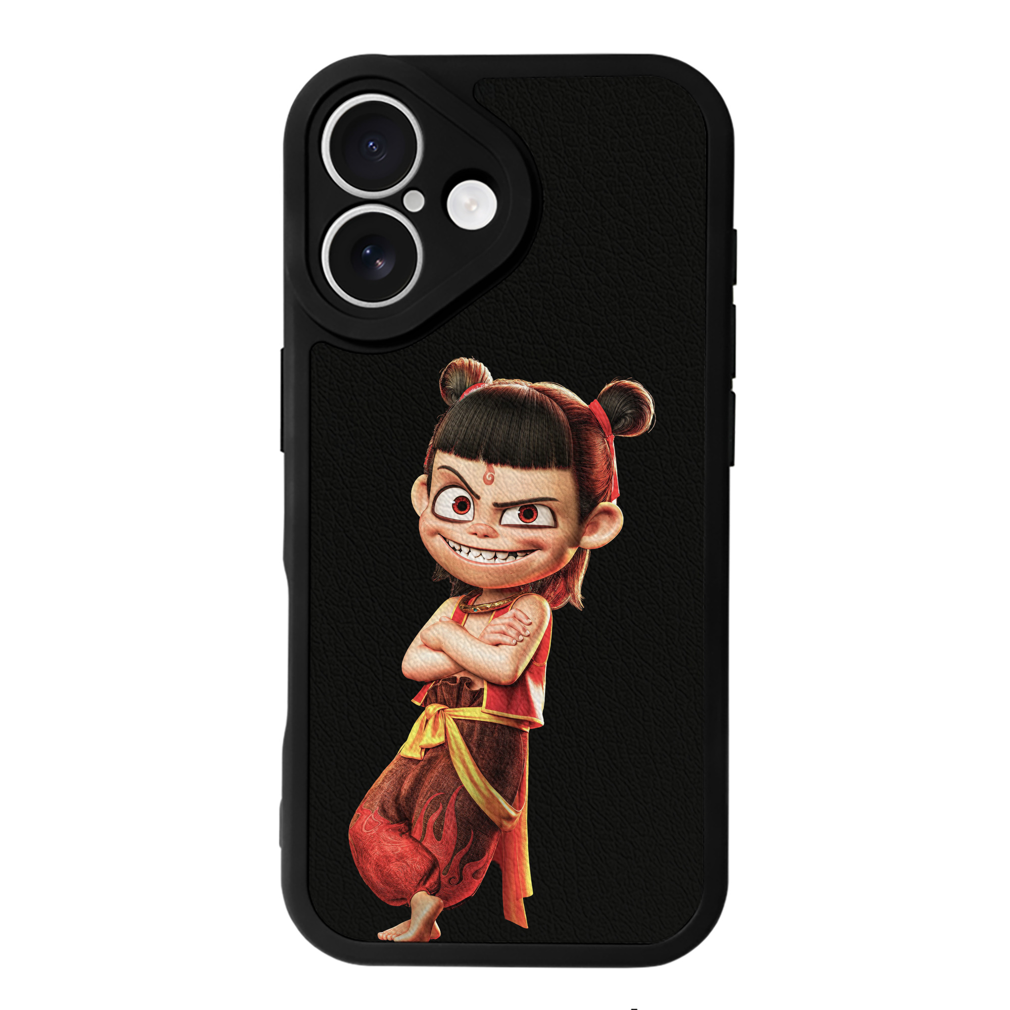 （画像用） Ne Zha 2 ナタ 魔童の大暴れ 【iPhone 16シリーズ対応】シリコンスマホケース（レザー調） 材質：シリコン